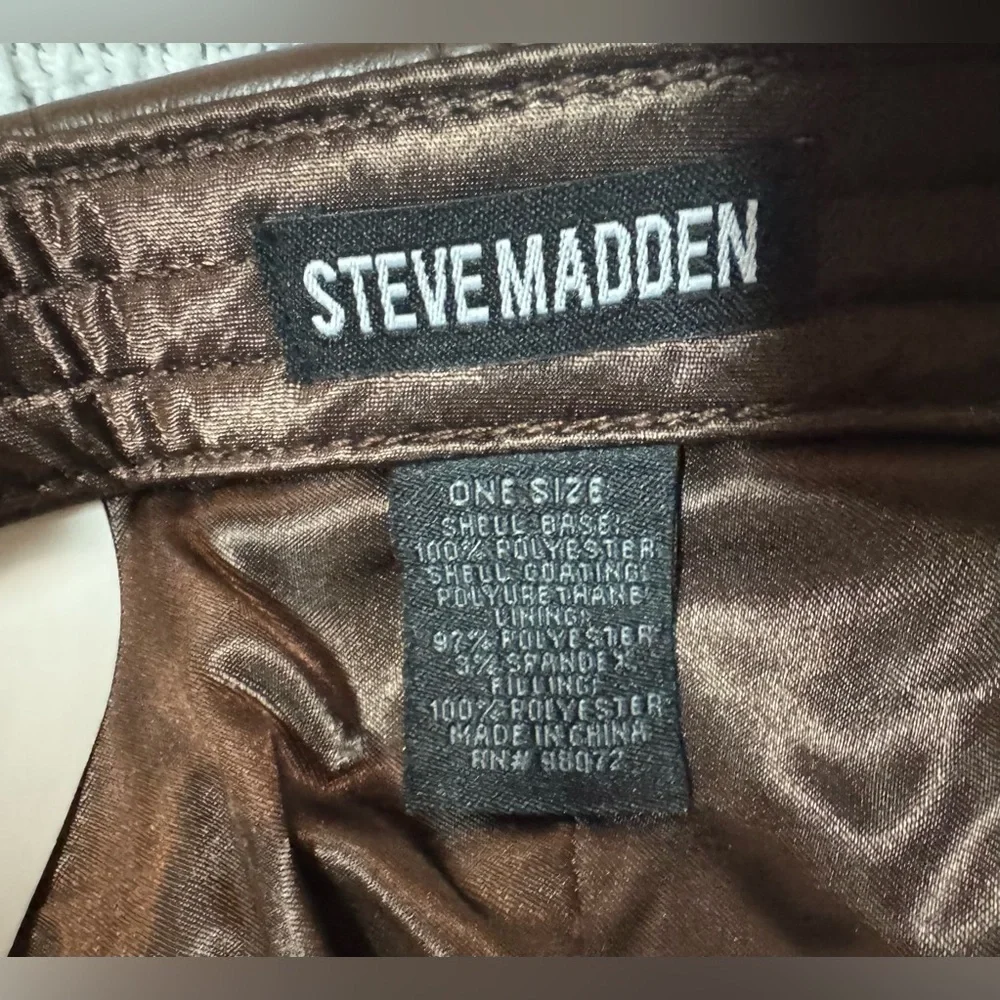 Steve Madden Dark Brown Leather Hat women